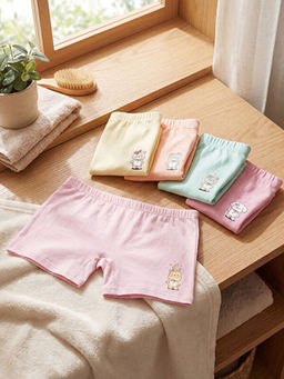 K?z ?ocuk Bask?l? Boxer 5li