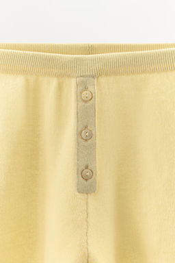 SHORTS MEZCLA ALGOD?N BOTONES / Amarillo - Zara фото 7