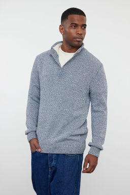 TRENDYOL MAN Vizon Casual Slim Fit Yunlu Yar?m Bal?kc? Dugmeli Triko Kazak TMNAW21KZ0394 - Trendyolmilla фото 26