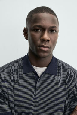 REGULAR FIT STRIPED KNIT POLO SHIRT - Zara фото 5