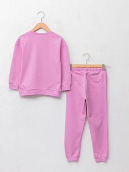 Bisiklet Yaka Bask?l? Uzun Kollu K?z ?ocuk Pijama Tak?m? - Waikiki фото 2