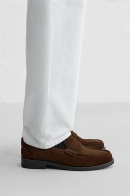 LEATHER PENNY STRAP LOAFERS
