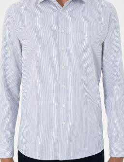 A__k Mavi _izgili Slim Fit Uzun Kollu G_mlek - Pierre cardin фото 6