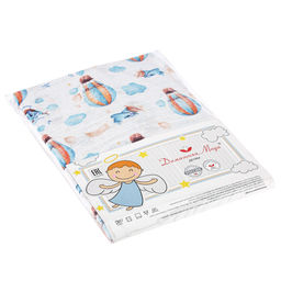 Простыня на резинке односпальная Воздушный транспорт 90х200см, свесы 27см, муслин в/с, хлопок 100%, упаковка классическая ПВХ 28х41см, Домашняя мода (Россия) фото 2