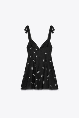 EMBROIDERED FLORAL SHORT DRESS - Zara фото 13