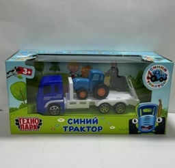 Автовоз инерц. 21,5см + модель металл. "Синий Трактор" 7,5см (BLUTRA-7-AUTO, 390518) в коробке