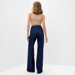 Джинсы женские клёш MINAKU: Jeans Collection, размер 42, синие