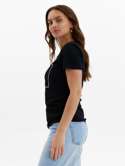 Футболка женская KAFTAN Sport Family, чёрный, размер 44