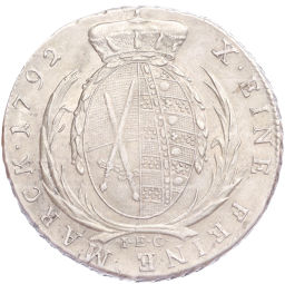 Монета 1 талер 1792 года Саксония