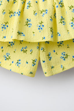 FALDA BERMUDA FLORES / Amarillo - Zara фото 4