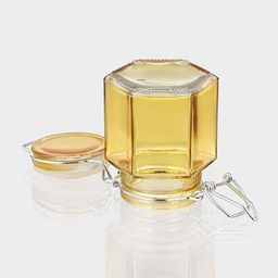 Цена за 2 шт. Банка для хранения сыпучих «Грани», 100 мл, 5.5×8 см, с бугельным замком, стекло, цвет МИКС