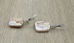 Серьги Барокко с розовым жемчугом и серебряной швензой - Agat77 фото 2