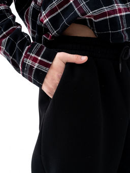 с начесом  Брюки джоггеры ,черные - Binita фото 5