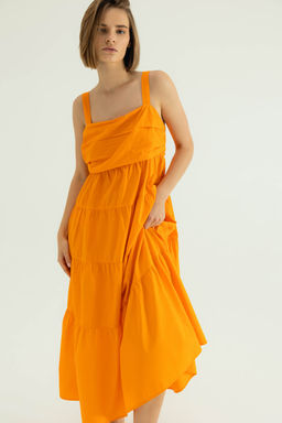 Ярко-оранжевое платье - Incity фото 2