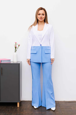 Костюм AURA 9195-170 голубой, белый