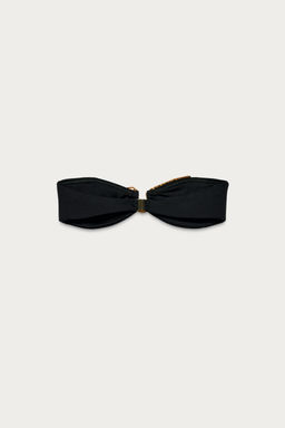 TOP BIKINI PIEZA SERPIENTE MARISA BERENSON X ZARA / Negro  фото 2
