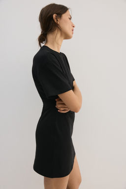 Vestido camiseta de algod?n silueta reloj de arena - H&m фото 4
