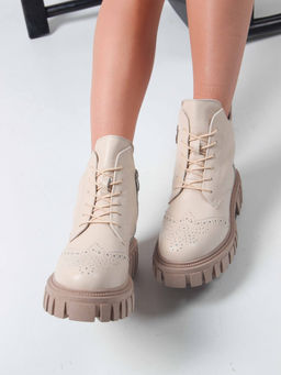 Ботинки 338.21153be.Бежевый макс/Мех