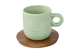 Набор чашек Радуга, сиреневая, зелёная, розовая, жёлтая, 0,11 л, 4 шт - Easy life фото 4