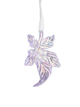 Цена за 2 шт. Ёлочная игрушка Зимнее волшебство. Волшебный листок, 118.2 см, прозрачный перелив  фото 8