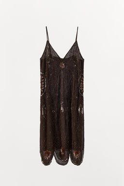 GEORGETTE SEQUIN BEAD DRESS - Zara фото 9