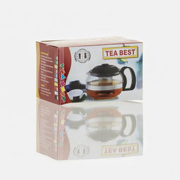 Чайник заварочный «Бруно», 750 л, 16×11.5×13 см, с металлическим ситом, стекло, коричневый