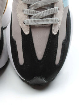 05-B327-10 BLACK/GRAY Кроссовки женские (натуральная замша, текстиль) - Фабричный китай фото 14