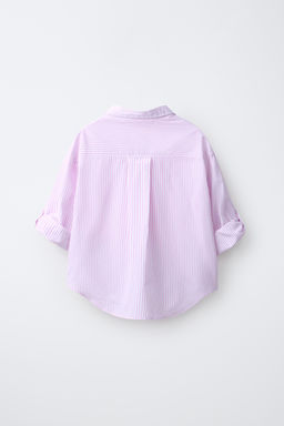 PACK CAMISA RAYAS Y CAMISETA RIB BORDADA / Rosa - Zara фото 2