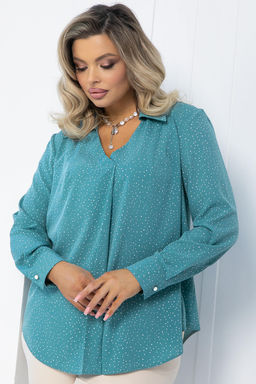 Блуза Вики (изумруд) Б12694-13 - Lt collection фото 9