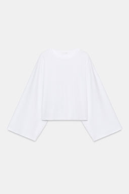 BOAT NECK T-SHIRT WITH LABEL - Zara фото 10