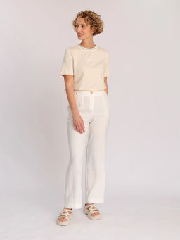 Брюки из льна с вискозой, прямого силуэта NIKA