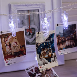 Гирлянда Нить 4.5 м с насадками Прищепки, IP20, прозрачная нить, 20 LED, свечение белое 220 В - Luazon lighting фото 3