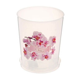 Цена за 2 шт. Горшок для орхидей с поддоном, 1.2 л, пластиковый, прозрачный, МИКС