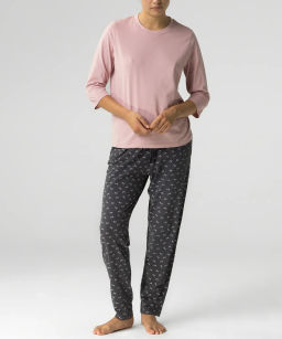 ATLANTIC NLP-483E Пижама женская Bow розовый + графитовый