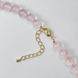 Бусы из Розового кварца и Лунного камня с подвеской Сердце - Радуга самоцветов фото 4