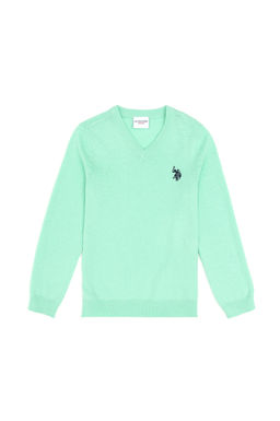 Базовый свитер мятного цвета для мальчика Неожиданная скидка в корзине