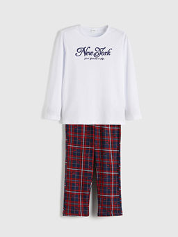 Bisiklet Yaka Erkek ?ocuk Pijama Tak?m?