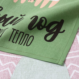 Набор новогодний кухонный новогодних полотенец Доляна «Тепло Нового года» 35×60 см-2 штуки, 100% хлопок, 160 г/м²