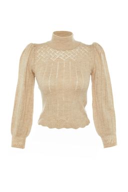 Tas Ajurlu/Delikli Dik Yaka Triko Kazak TWOAW21KZ0034 - Trendyolmilla фото 8