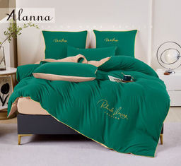 КПБ Alanna Однотонный с вышивкой на резинке по кругу ALAOVR27 Семейный