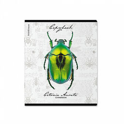 Цена за 5 шт. Тетрадь общая ученическая ErichKrause Жуки, 48 листов, клетка, мат. лам.+выборочный УФ-лак+тиснение фольгой+конгрев, доп.лист_MIX-PACK фото 7