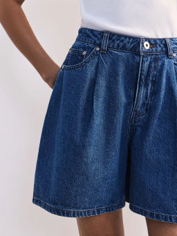 Джинсовые шорты со складками ZR2605092325-103 / Zarina