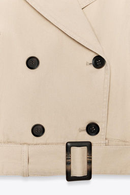 CROPPED JACKET WITH ELASTICATED HEM - Zara фото 7