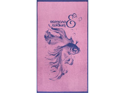 Полотенце махровое 6с103.412ж1 Золотая рыбка(пурпурн3) 50х90см