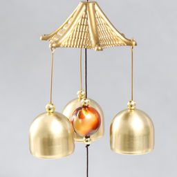 Музыка ветра «Дракон», 6 колокольчиков, под бронзу, 45 см