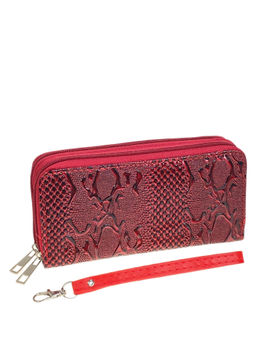 Женское портмоне из искусственной кожи, цвет красный