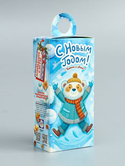 Подарочная новогодняя коробка «Снежные игры», сюрприз 10×6×21 см