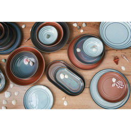 Блюдо фарфоровое овальное Magistro Garland, 189,82,5 см, цвет синий  фото 4