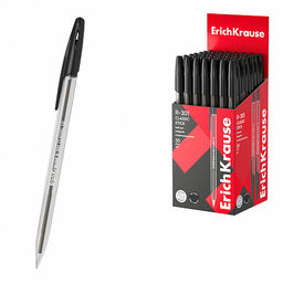 Цена за 24 шт. Набор из 4 ручек шариковых ErichKrause R-301 Stick Classic 1.0, цвет чернил: синий, черный, красный, зеленый (в пакете)