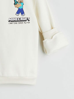Minecraft Bask?l? Erkek ?ocuk Sweatshirt ve E?ofman Alt? 2li